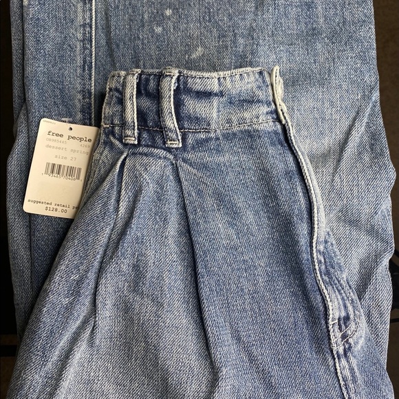 Free People WM Denim High-Waist Wide Jeans Blue - Picture 4 of 9